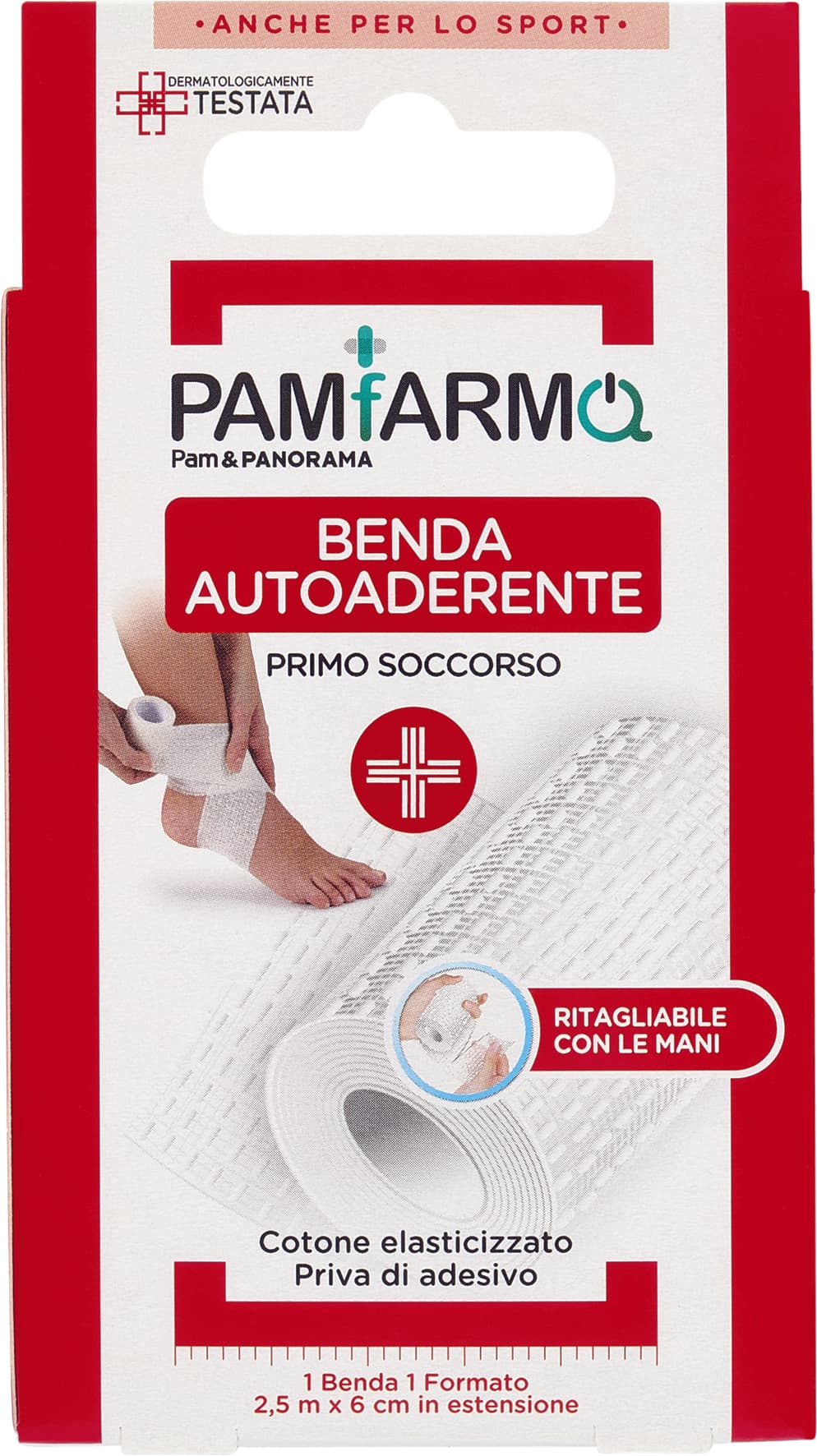 PAM PANORAMA Benda Autoaderente in cotone e lattice cm 6 x 2,5 m – immagine 1