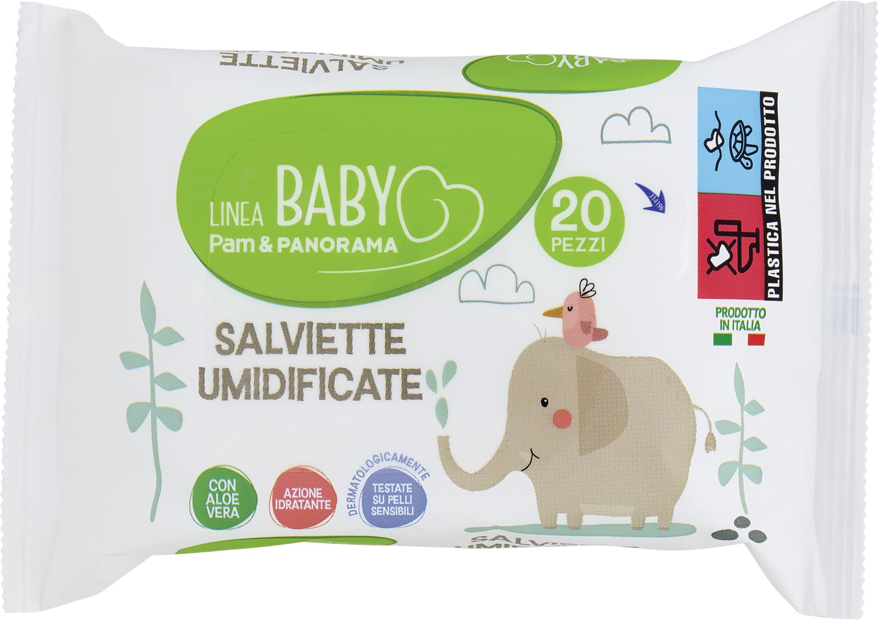 PAM PANORAMA Linea Baby Salviette Umidificate 20 pz – immagine 1