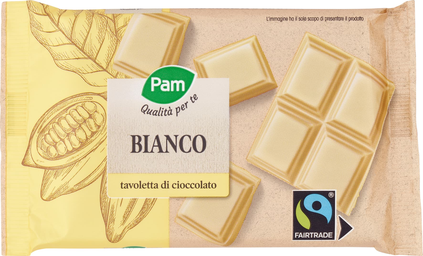 PAM Qualità per te Bianco tavoletta di cioccolato 100 g – immagine 1