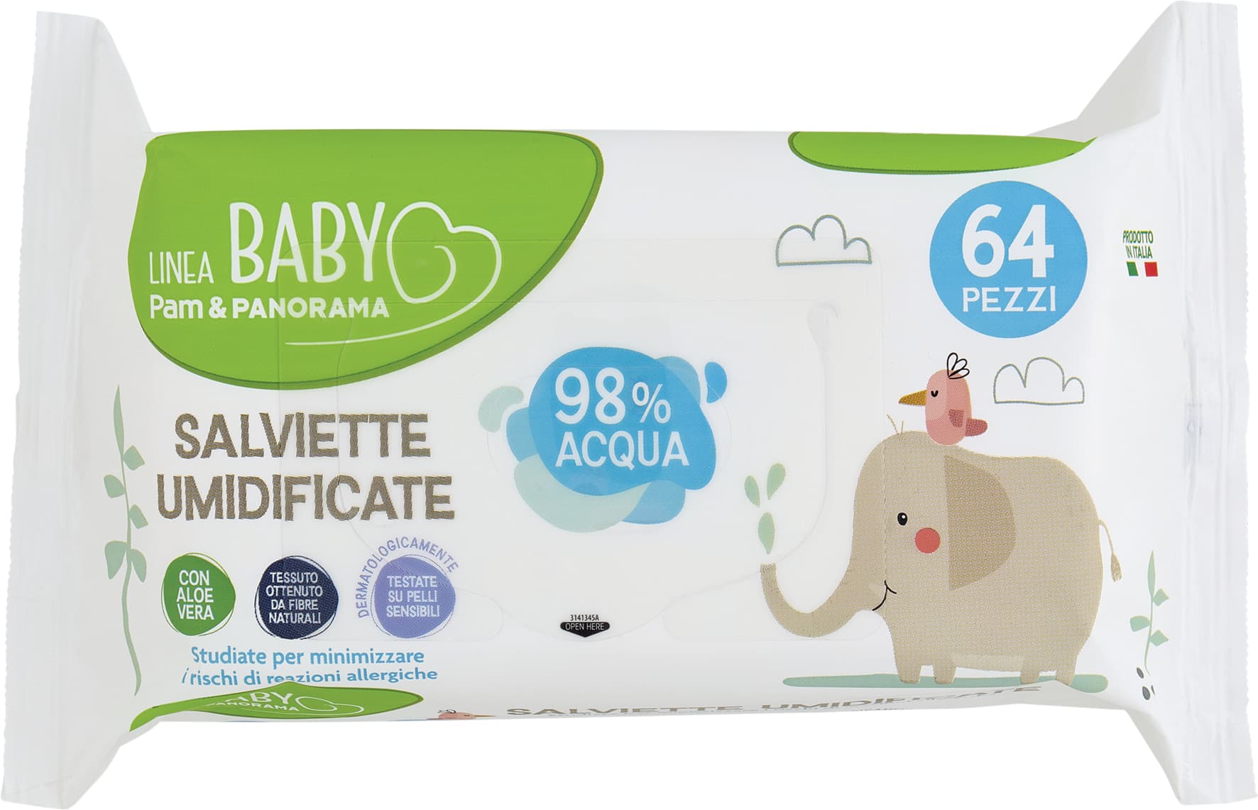 PAM PANORAMA Linea Baby Salviette Umidificate 64 pz – immagine 1