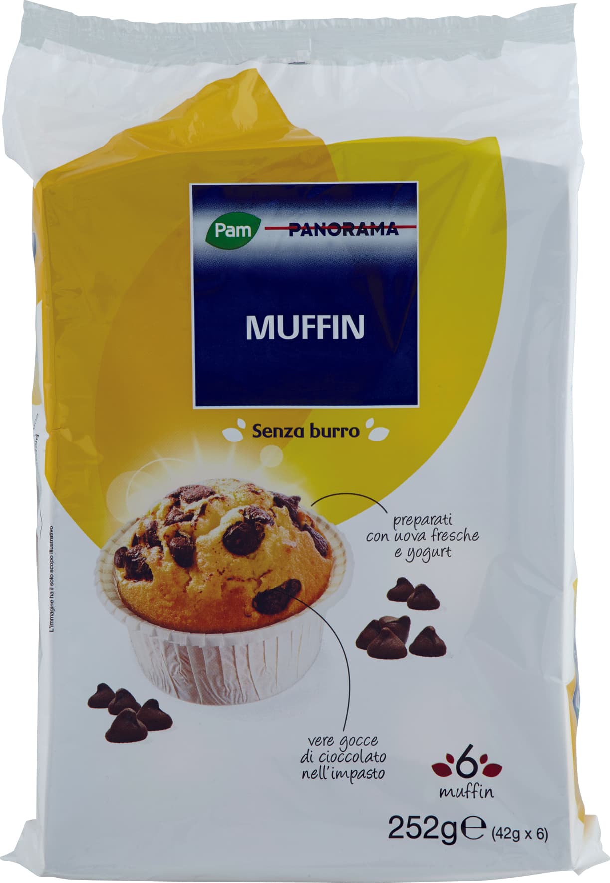 PAM PANORAMA Muffin 252g (42g x 6) – immagine 1