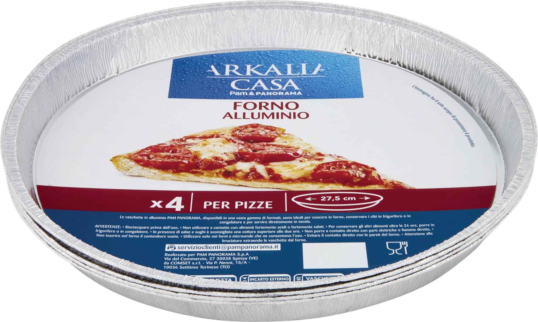 PAM PANORAMA Vaschette alluminio Forno per Pizze e Crostate 4 pz – immagine 1