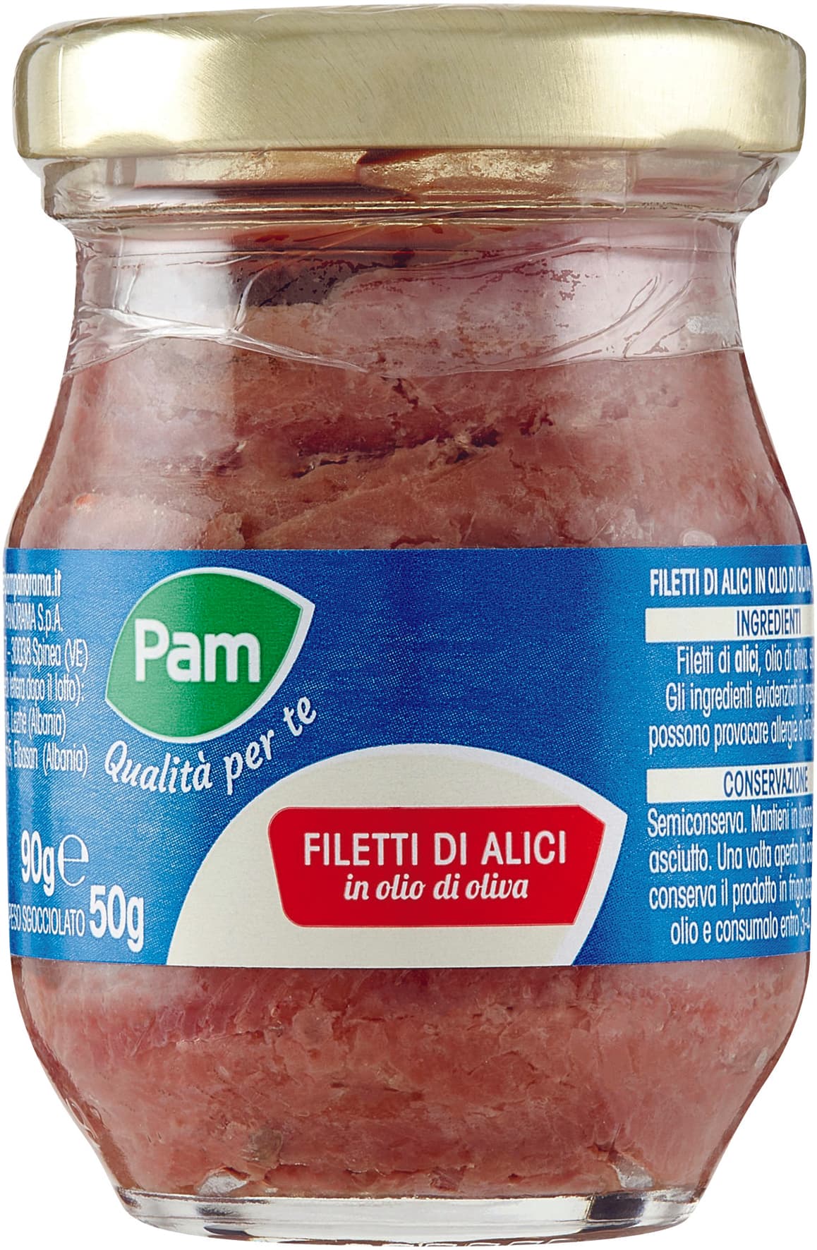 PAM PANORAMA Filetti di Alici in olio d'oliva 90 g – immagine 1