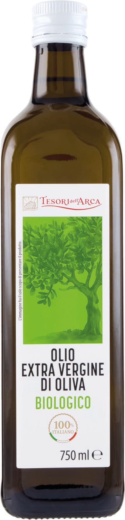 TESORI DELL'ARCA Olio Extra Vergine di Oliva Biologico 100% Italiano 750 ml – immagine 1
