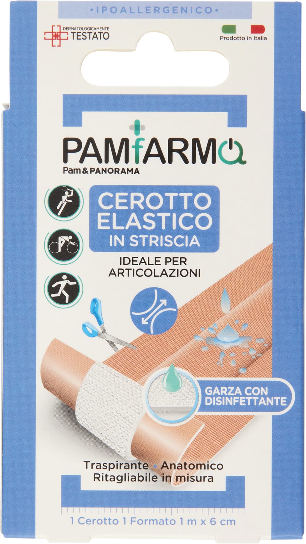 PAM PANORAMA Cerotto Elastico in striscia 1 Formato 1 m x 6 cm 1 pz – immagine 1
