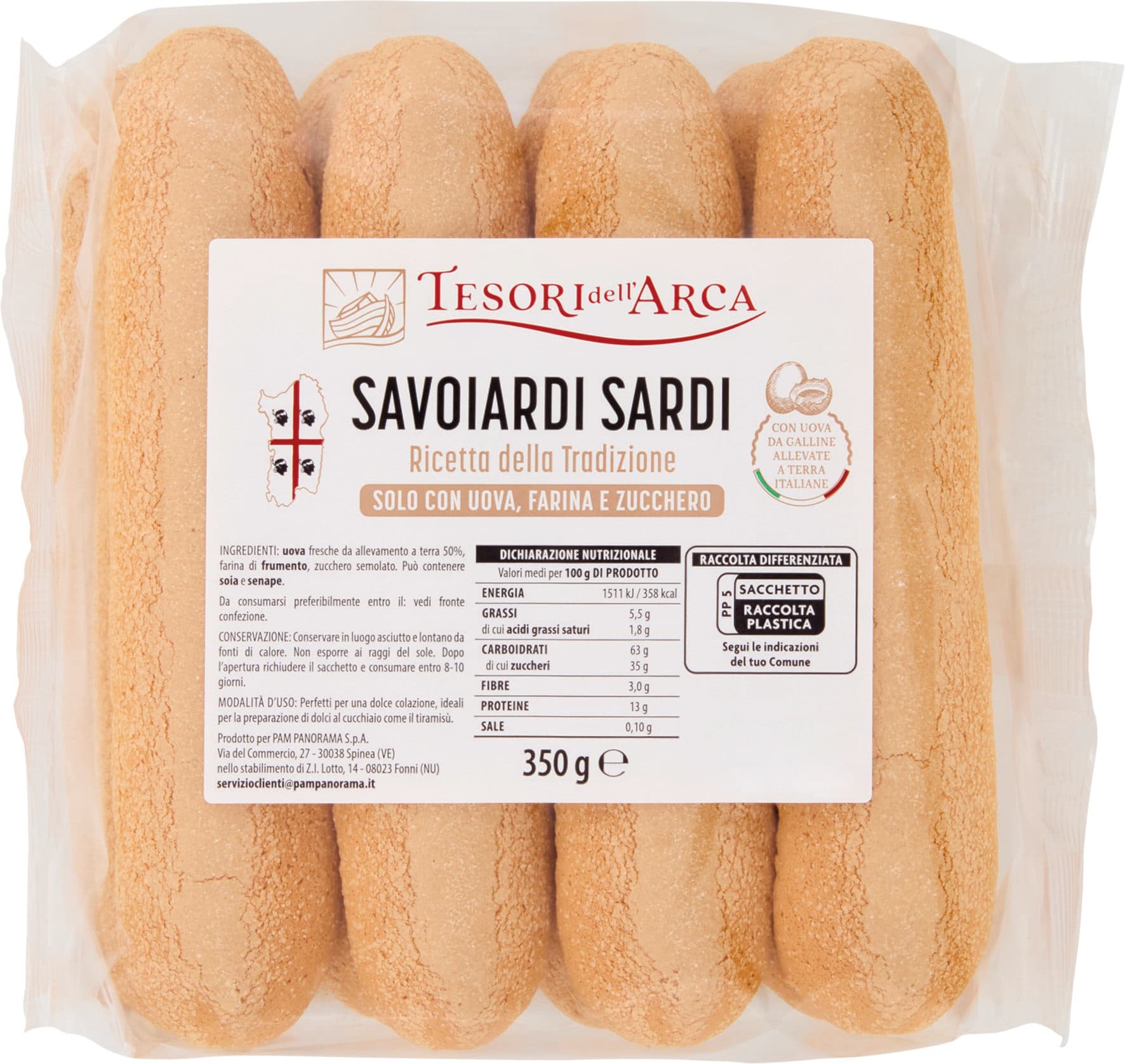 TESORI DELL'ARCA Savoiardi Sardi 350 g – immagine 1