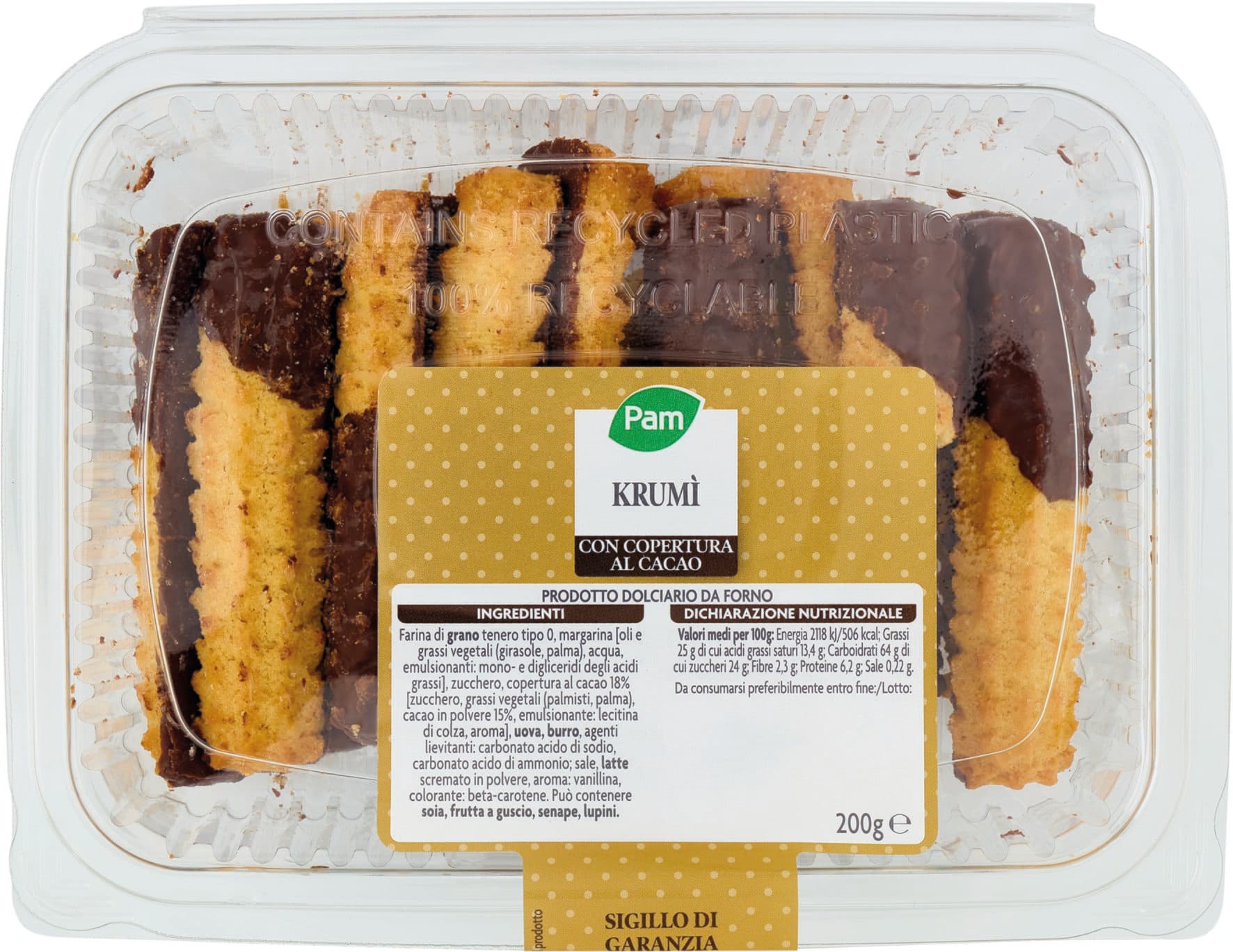 PAM Krumì con Copertura al Cacao 200 g – immagine 1