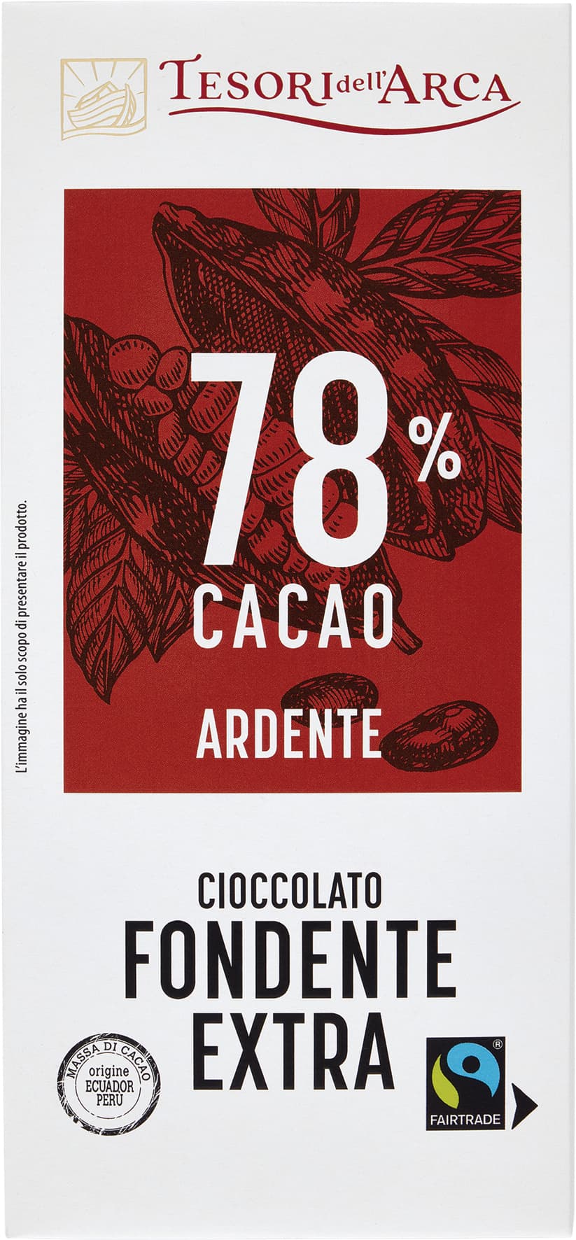 TESORI DELL'ARCA Cioccolato Fondente Extra 78% Cacao Ardente 100 g – immagine 1