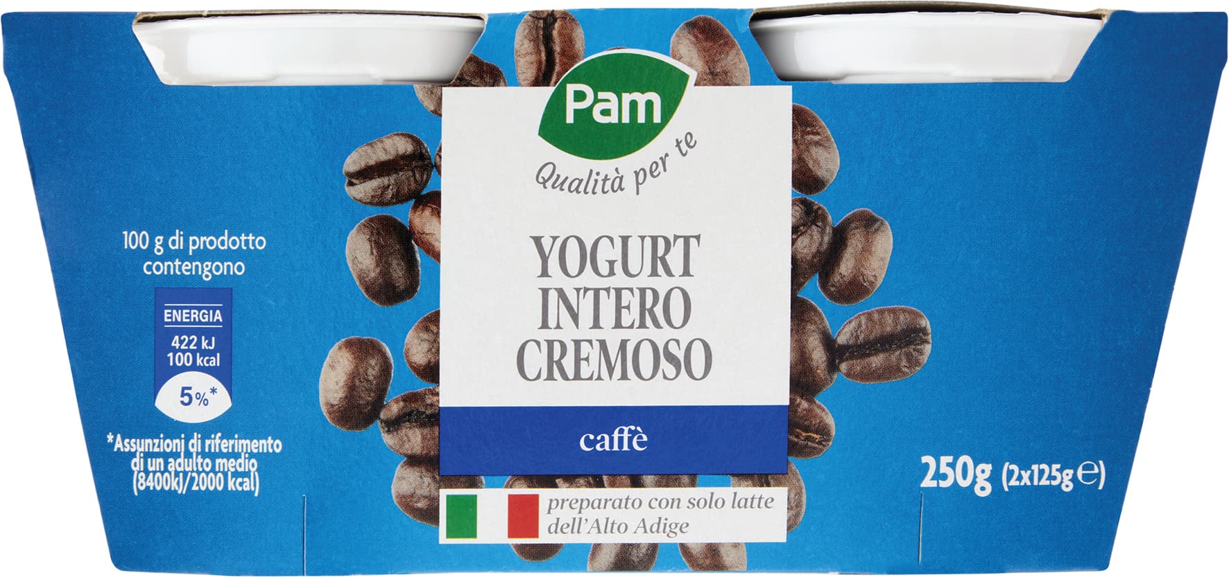 PAM PANORAMA Yogurt intero Cremoso al Caffè 250g (125g x 2) – immagine 1