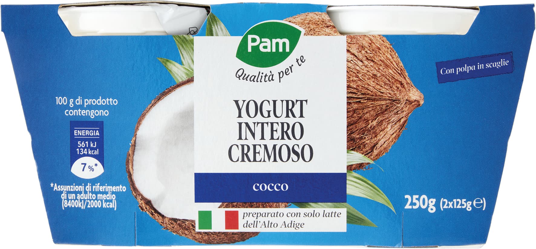 PAM PANORAMA Yogurt intero Cremoso al Cocco 2 x 125 g – immagine 1