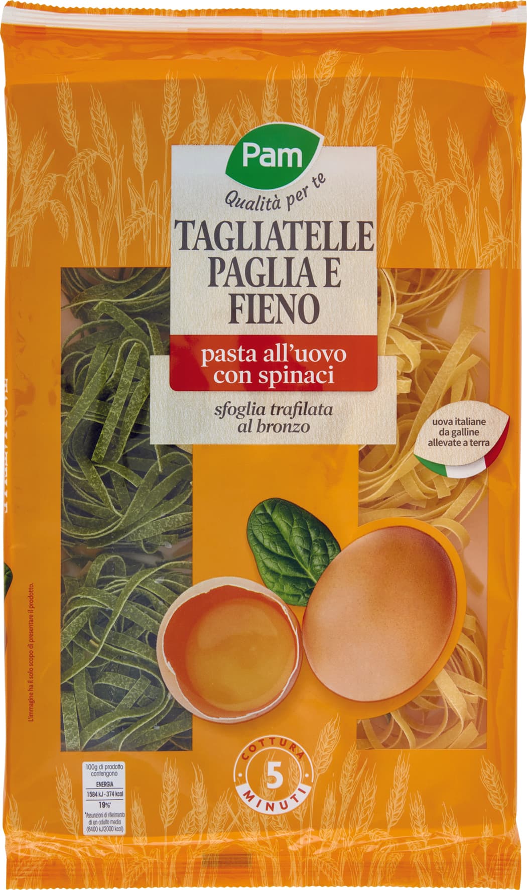 PAM Qualità per te Tagliatelle Paglia e Fieno 250 g – immagine 1