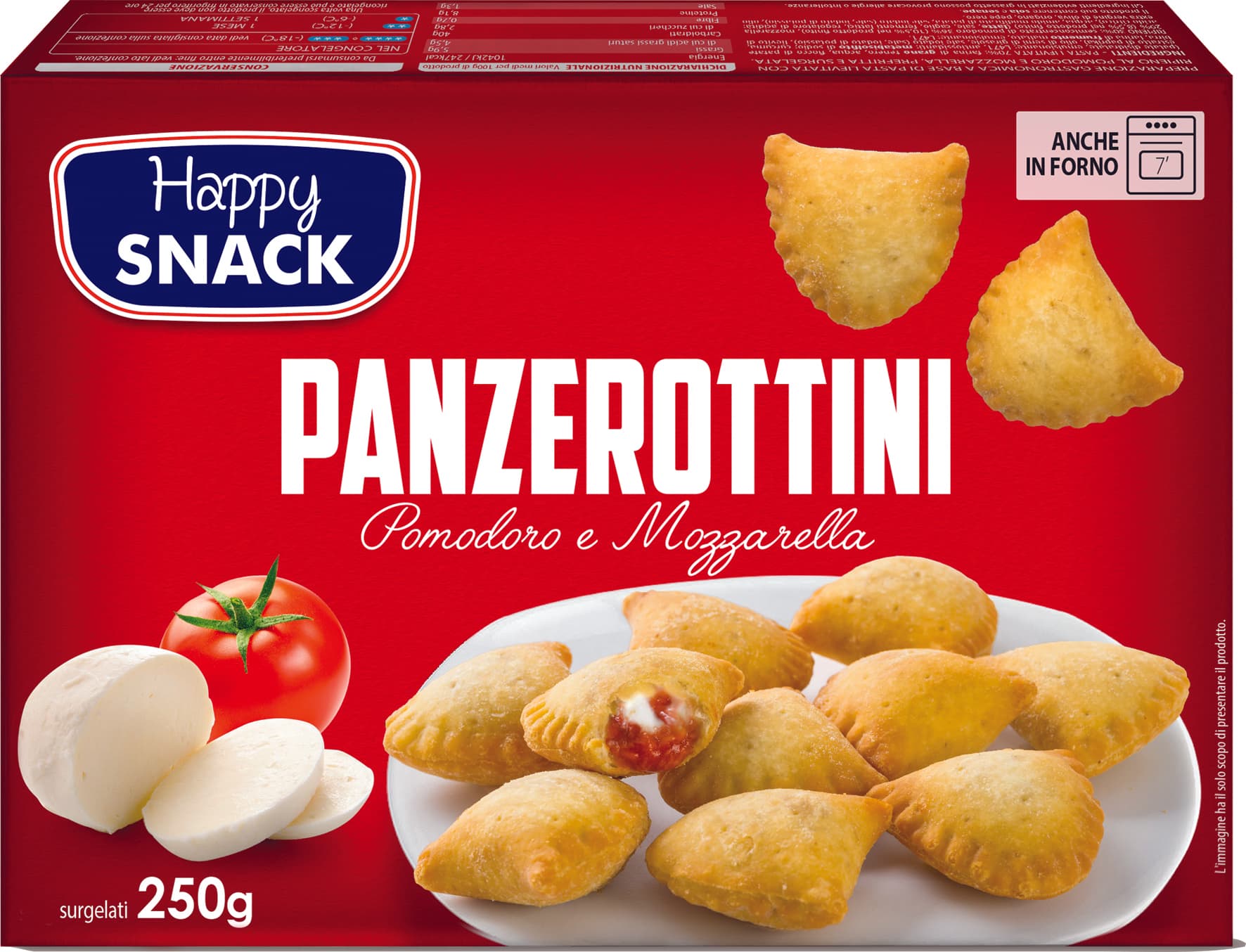 Panzerottini pomodoro mozzarella Happy Snack 250 g – immagine 1
