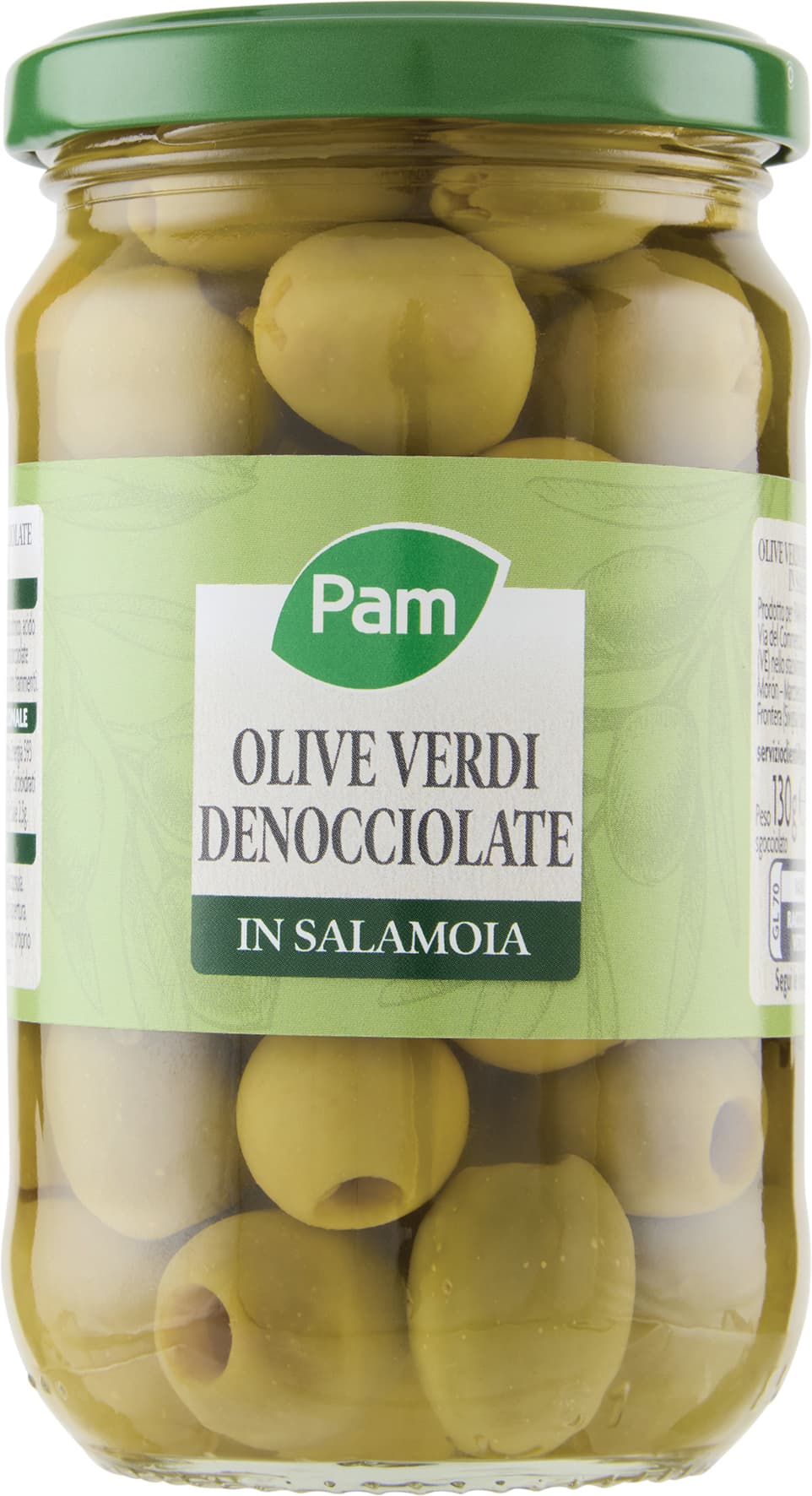 PAM Olive Verdi Denocciolate in Salamoia 290 g – immagine 1
