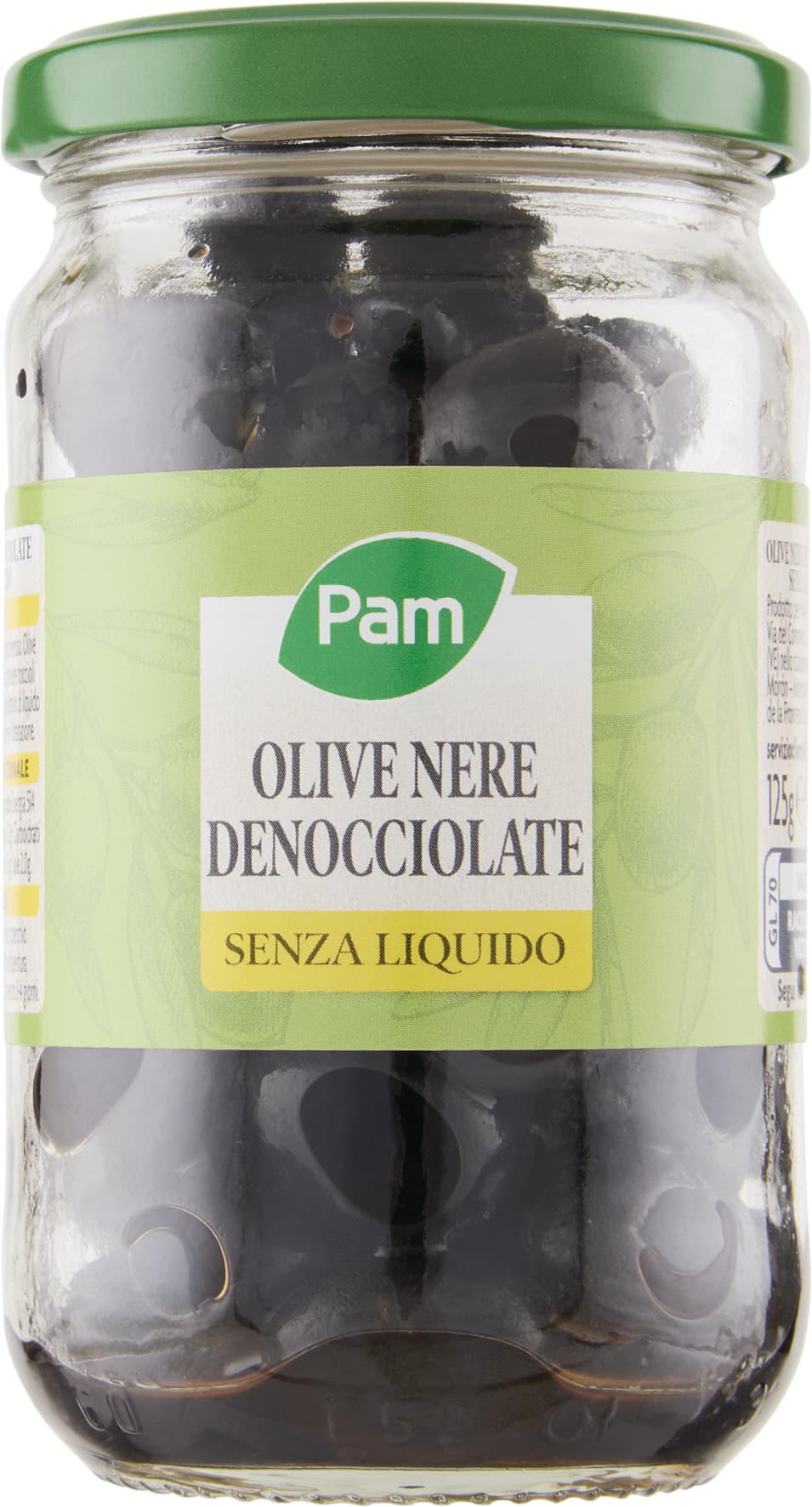 PAM Olive Nere Denocciolate Senza Liquido 125 g – immagine 1