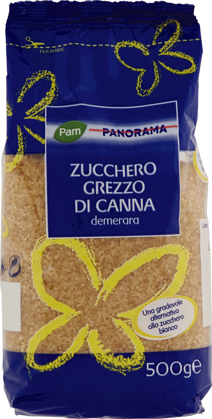 PAM PANORAMA Zucchero Grezzo di Canna demerara 500 g – immagine 1