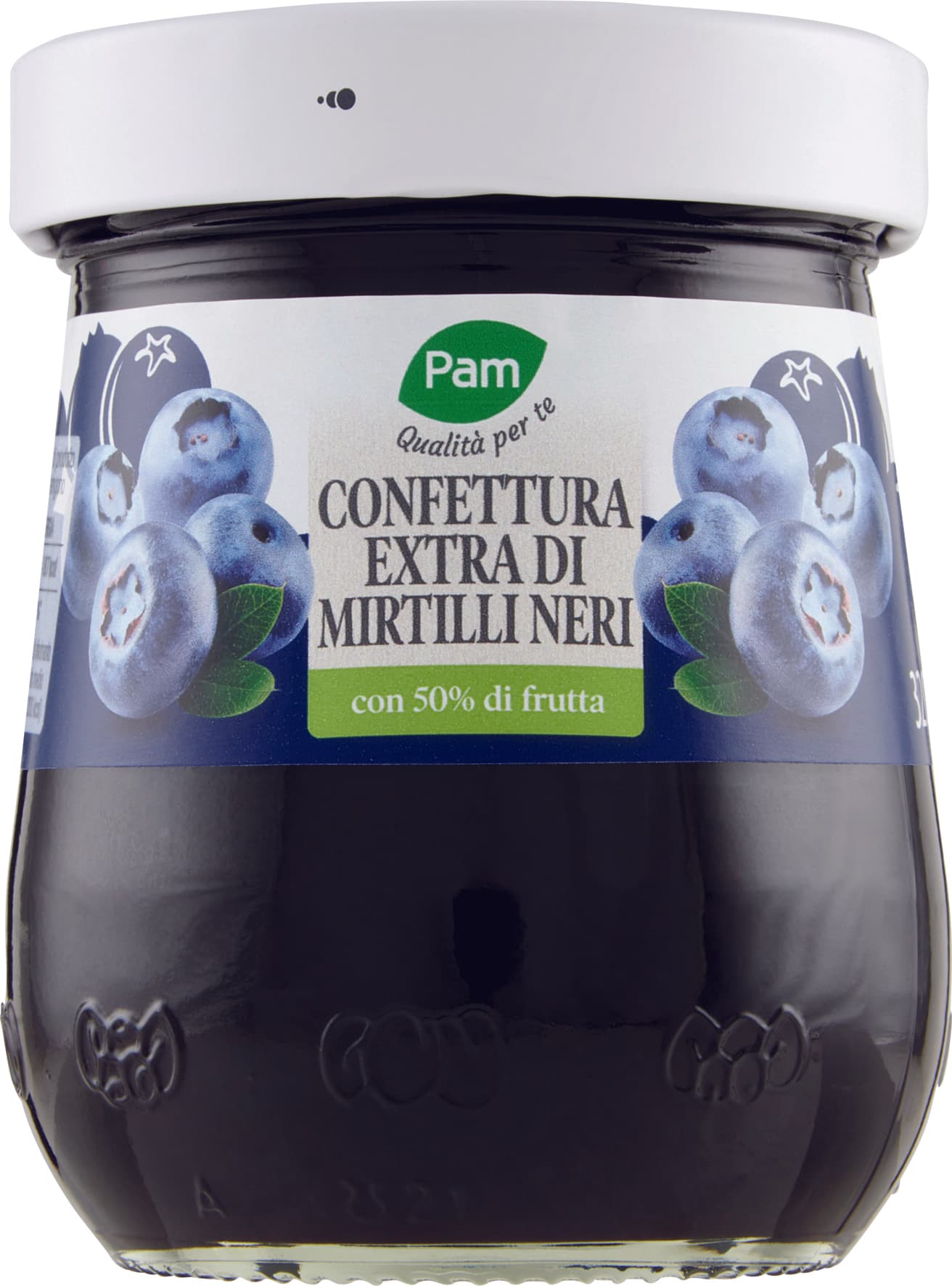 PAM Qualità per te Confettura Extra di mirtilli neri 320 g – immagine 1