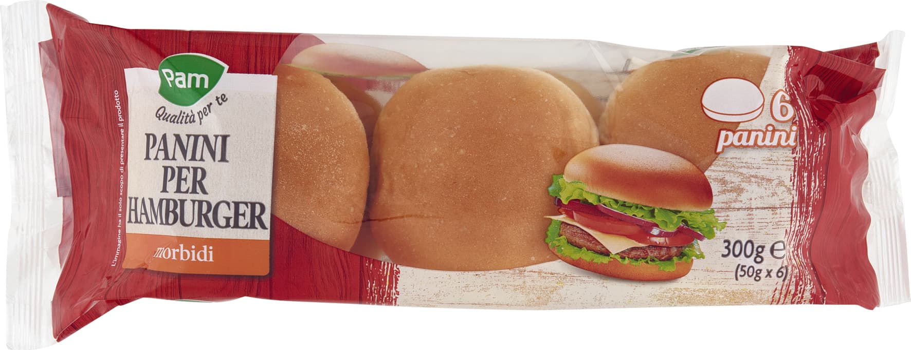 PAM Qualità per te Panini per Hamburger 6 x 50 g – immagine 1
