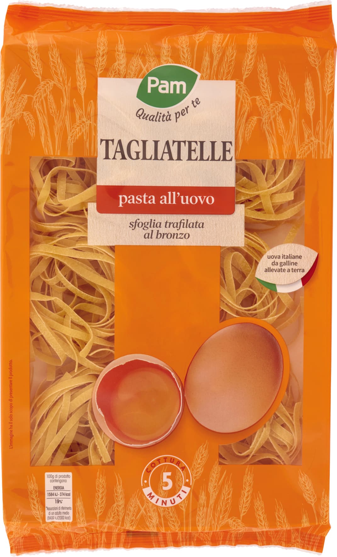 PAM Qualità per te Tagliatelle pasta all'uovo 250 g – immagine 1