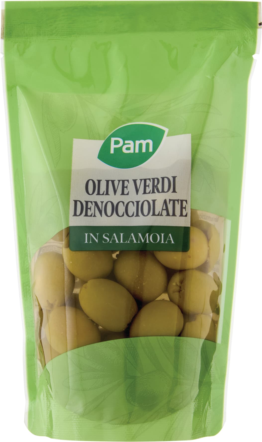PAM Olive Verdi Denocciolate in Salamoia 180 g – immagine 1
