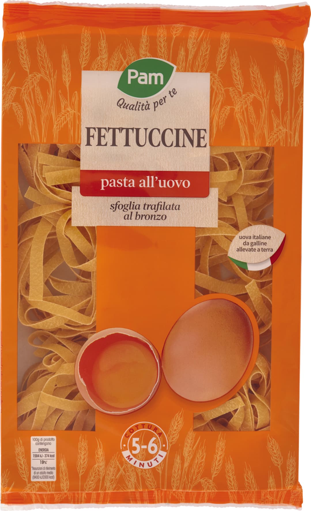 PAM Qualità per te Fettuccine pasta all'uovo 250 g – immagine 1