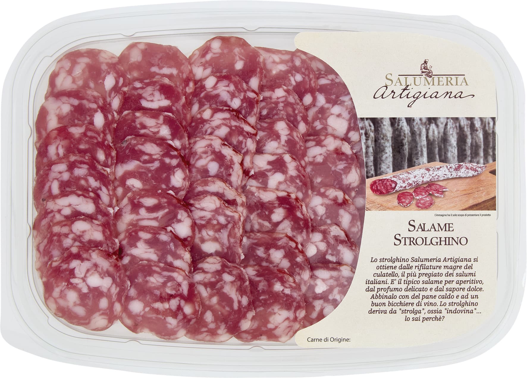 SALUMERIA ARTIGIANA Salame Strolghino 80 g – immagine 1