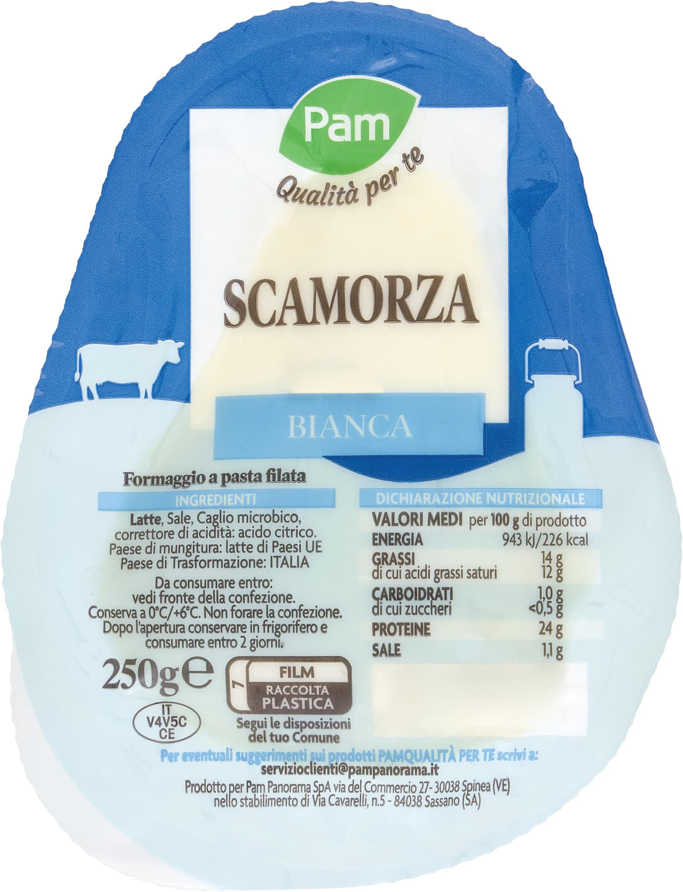 PAM Qualità per te Scamorza Bianca 250 g – immagine 1