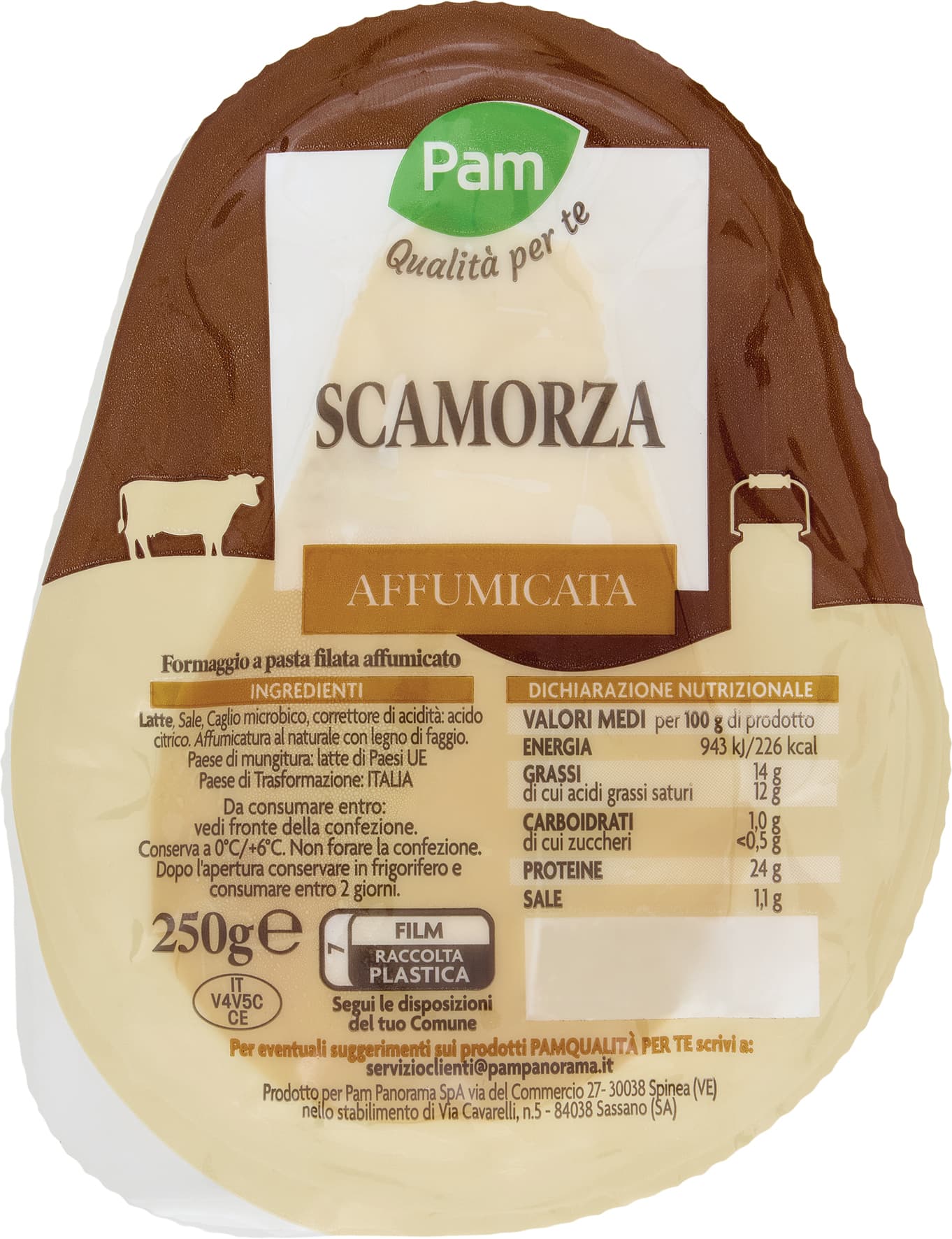 PAM Qualità per te Scamorza Affumicata 250 g – immagine 1