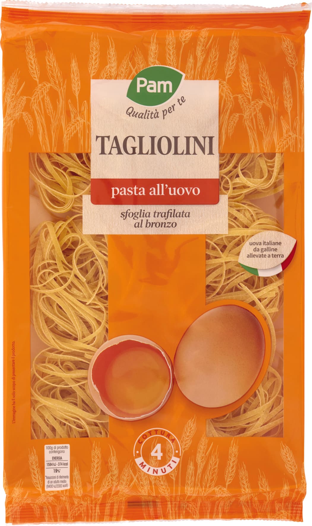 PAM Qualità per te Tagliolini pasta all uovo 250 g – immagine 1
