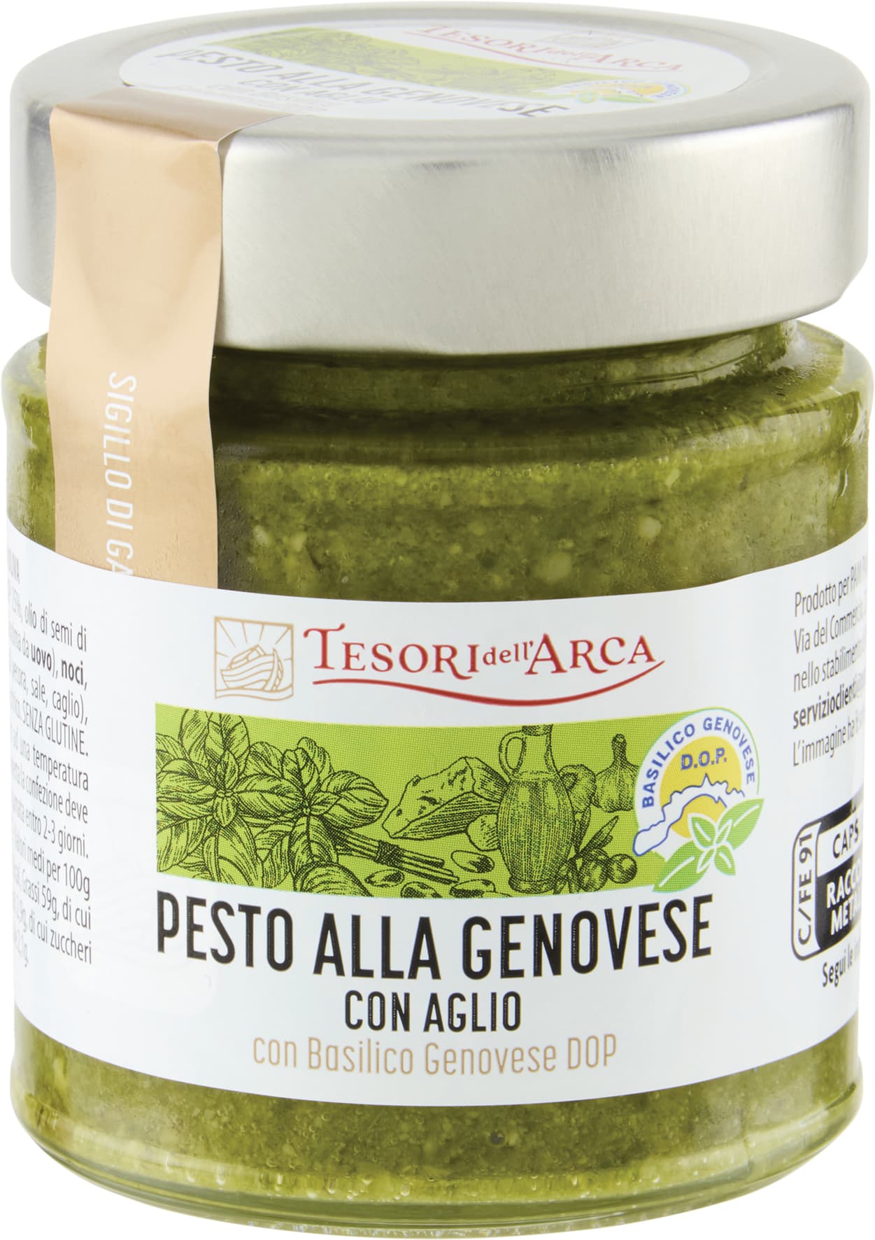 TESORI DELL'ARCA Pesto alla Genovese con Aglio 130 g – immagine 1