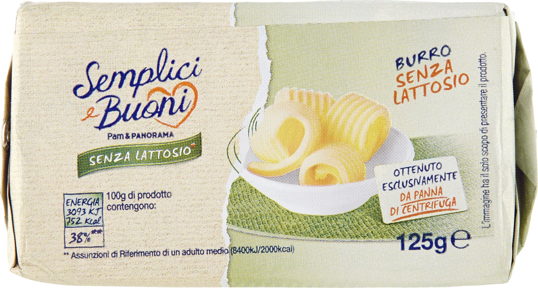 SEMPLICI E BUONI Senza Lattosio Burro 125 g – immagine 1