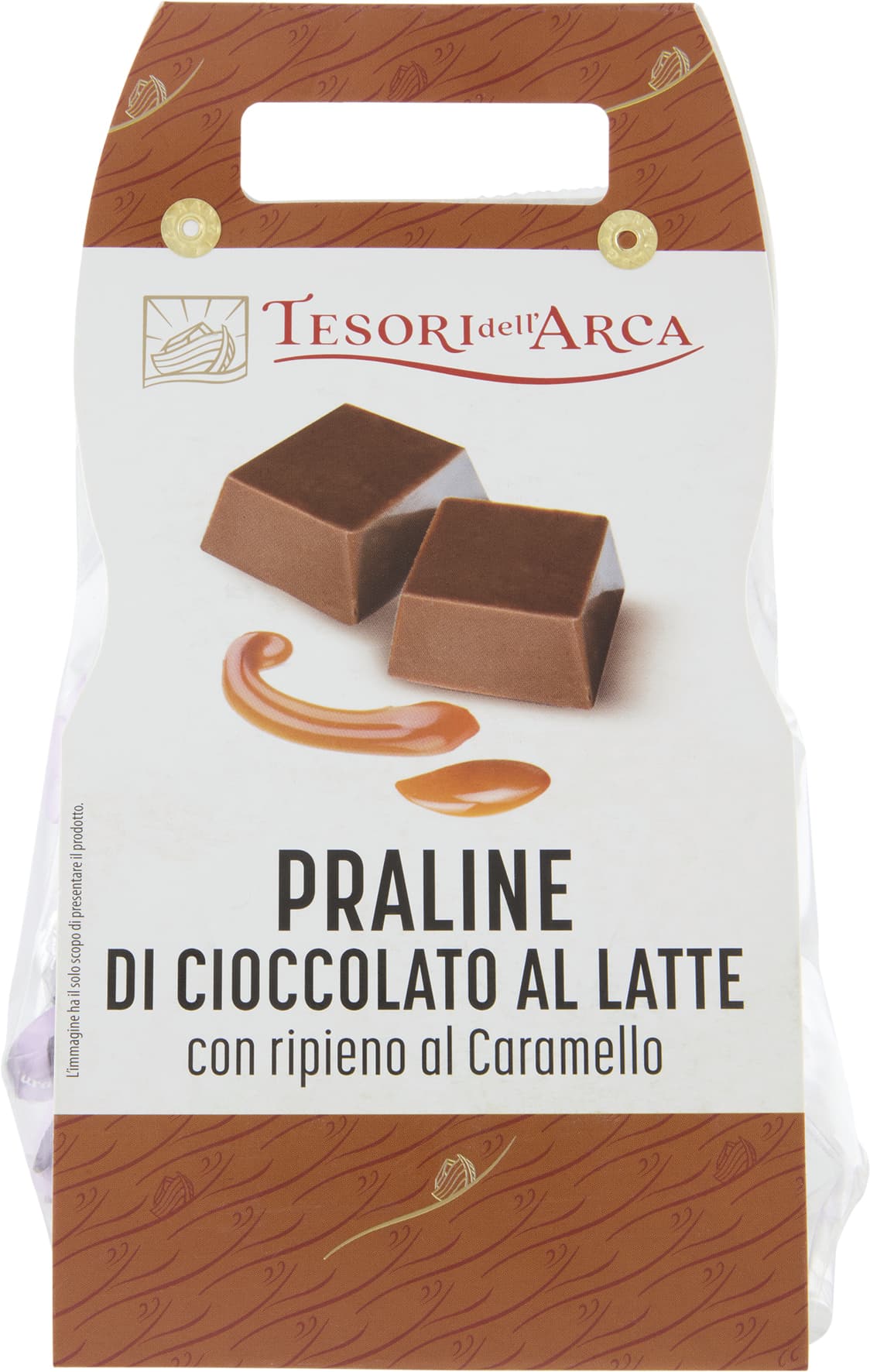 TESORI DELL'ARCA Praline di Cioccolato al Latte con ripieno al Caramello 160 g – immagine 1