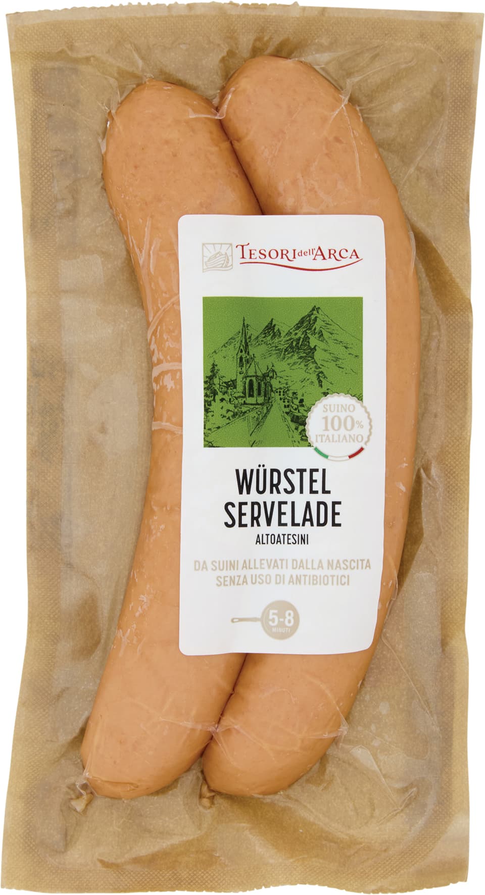 TESORI DELL'ARCA Würstel Servelade Altoatesini 0,200 kg – immagine 1