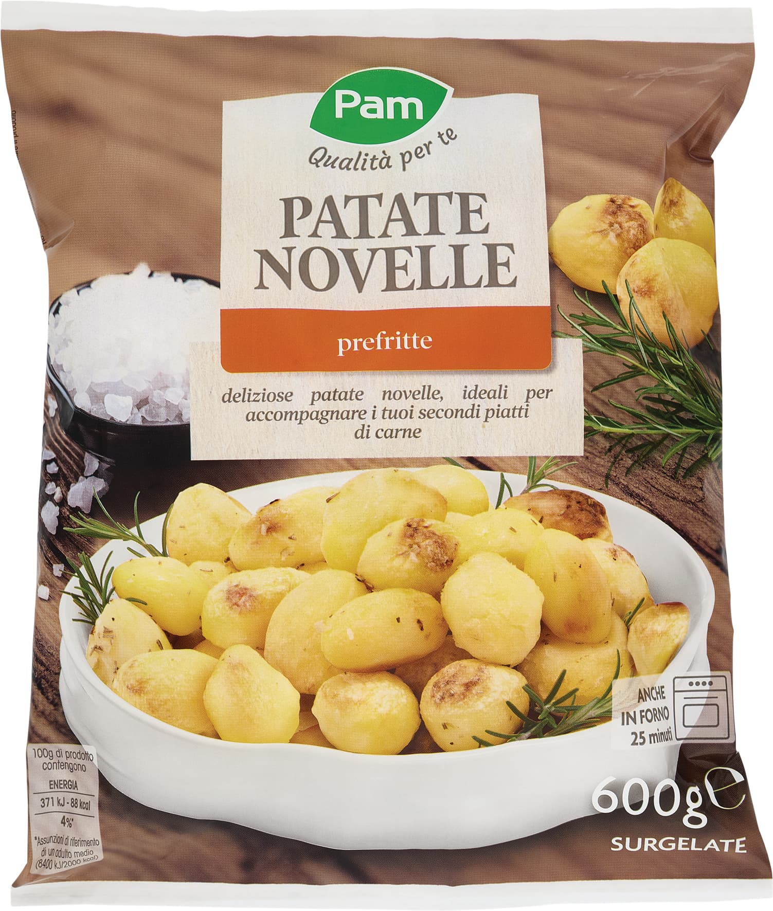 PAM Qualità per te Patate Novelle prefritte Surgelate 600 g – immagine 1