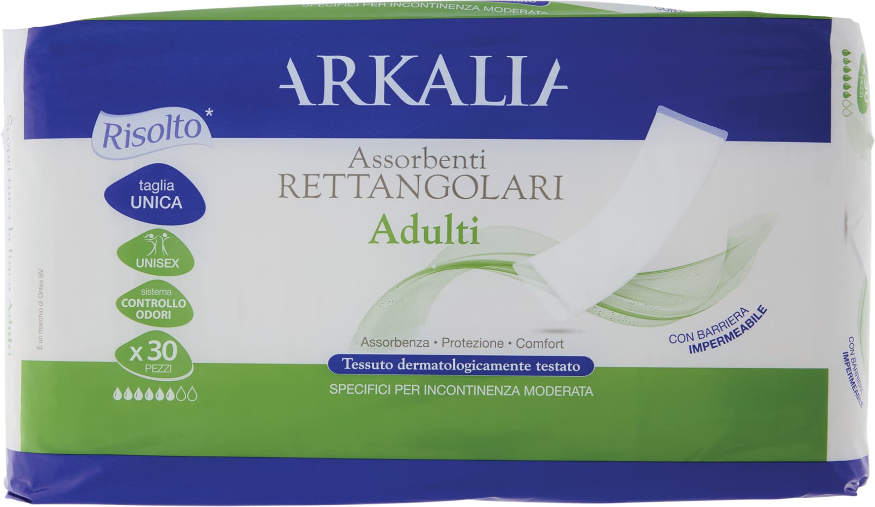 ARKALIA Assorbenti Rettangolari Adulti taglia Unica 30 pz – immagine 1