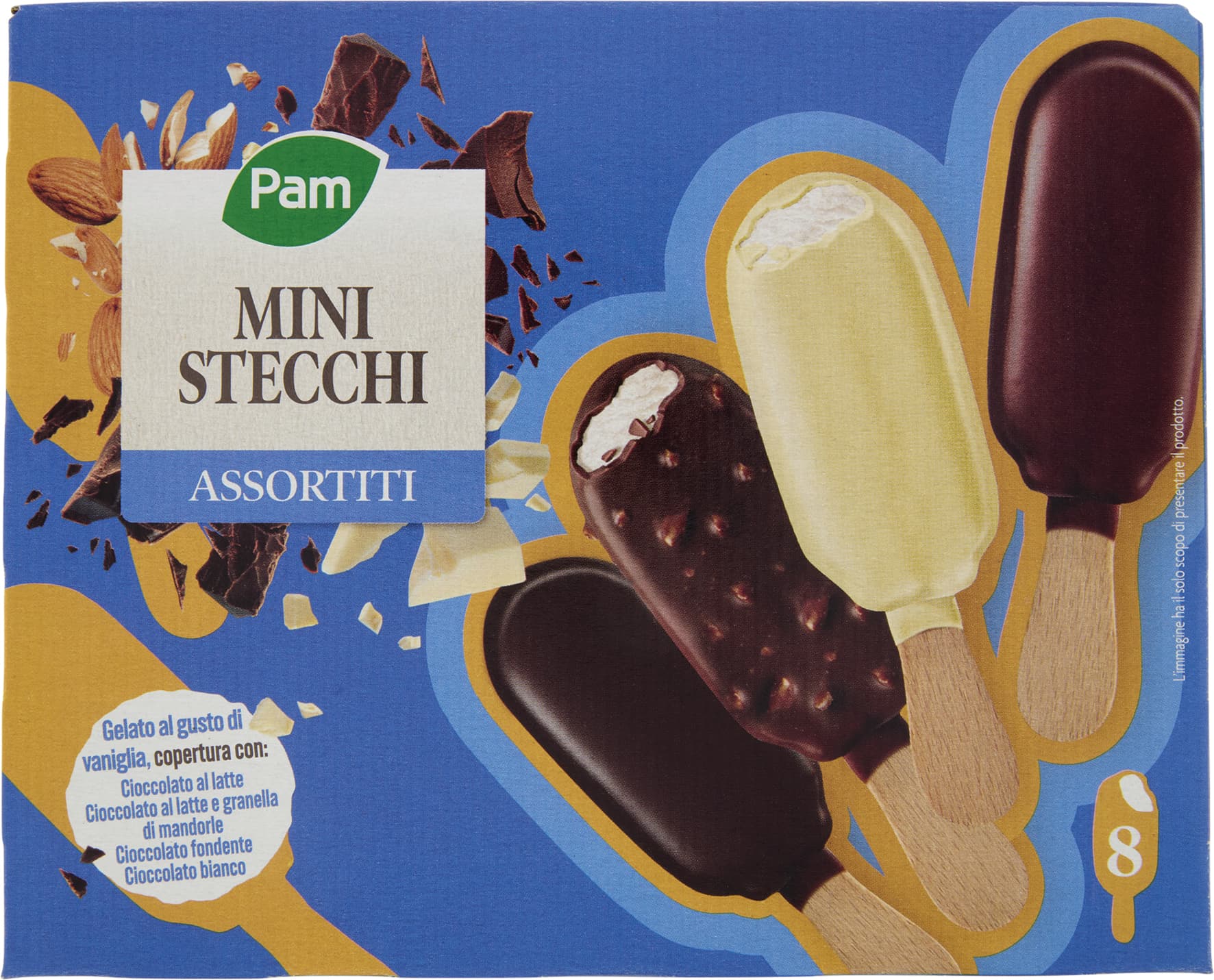 PAM Mini Stecchi Assortiti 8 x 40 g – immagine 1