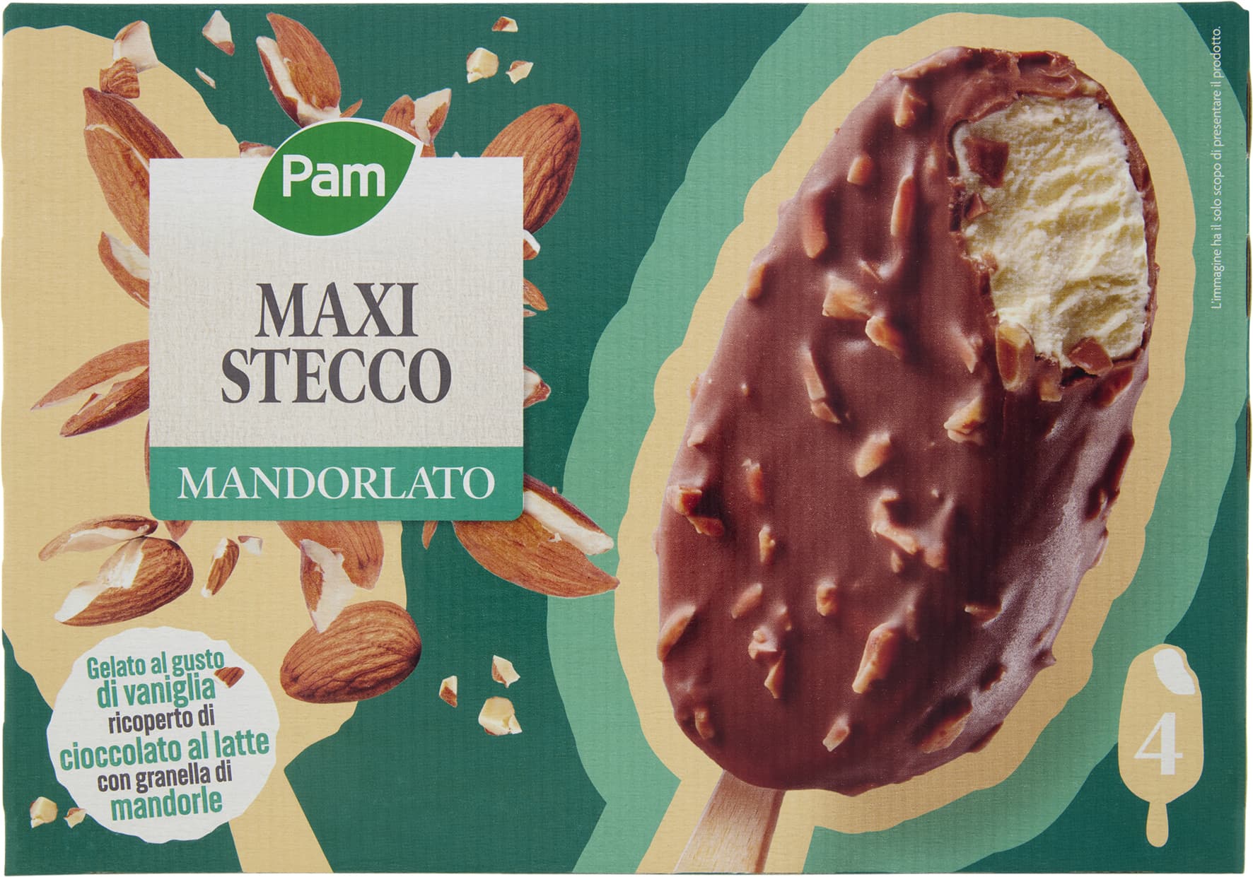 PAM Maxi Stecco Mandorlato 4 x 80 g – immagine 1