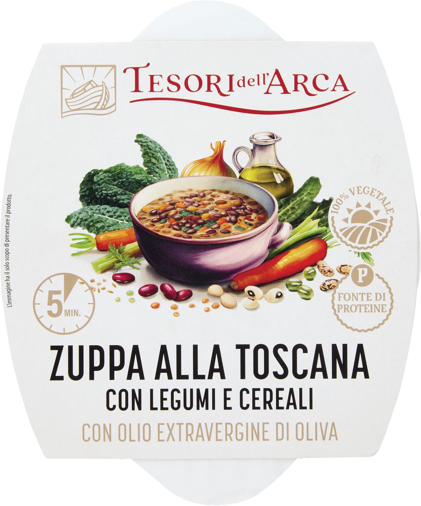 TESORI DELL'ARCA Zuppa alla Toscana con Legumi e Cereali con Olio Extravergine di Oliva 350 g – immagine 1