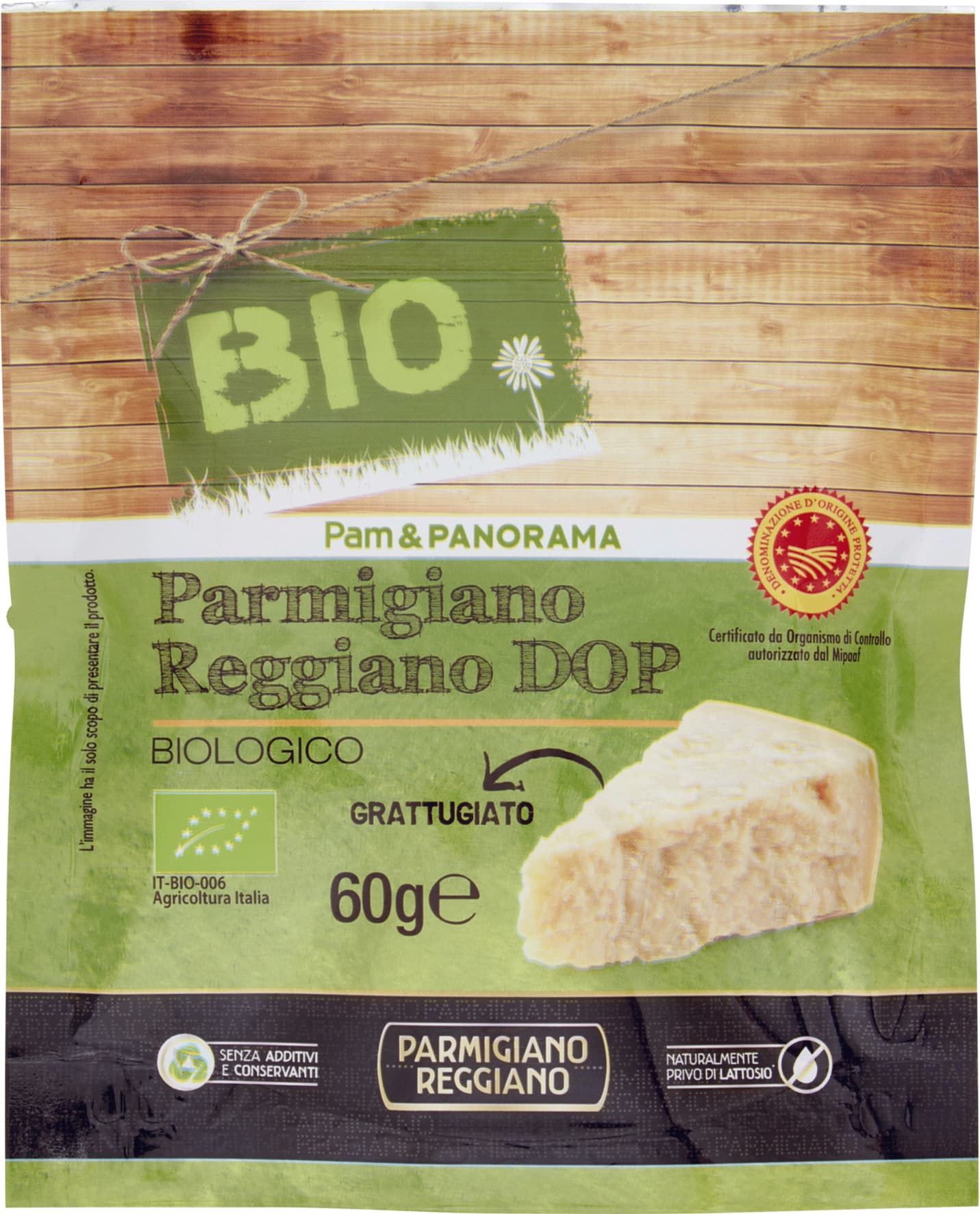 BIO Parmigiano Reggiano DOP Biologico Grattugiato 60 g – immagine 1