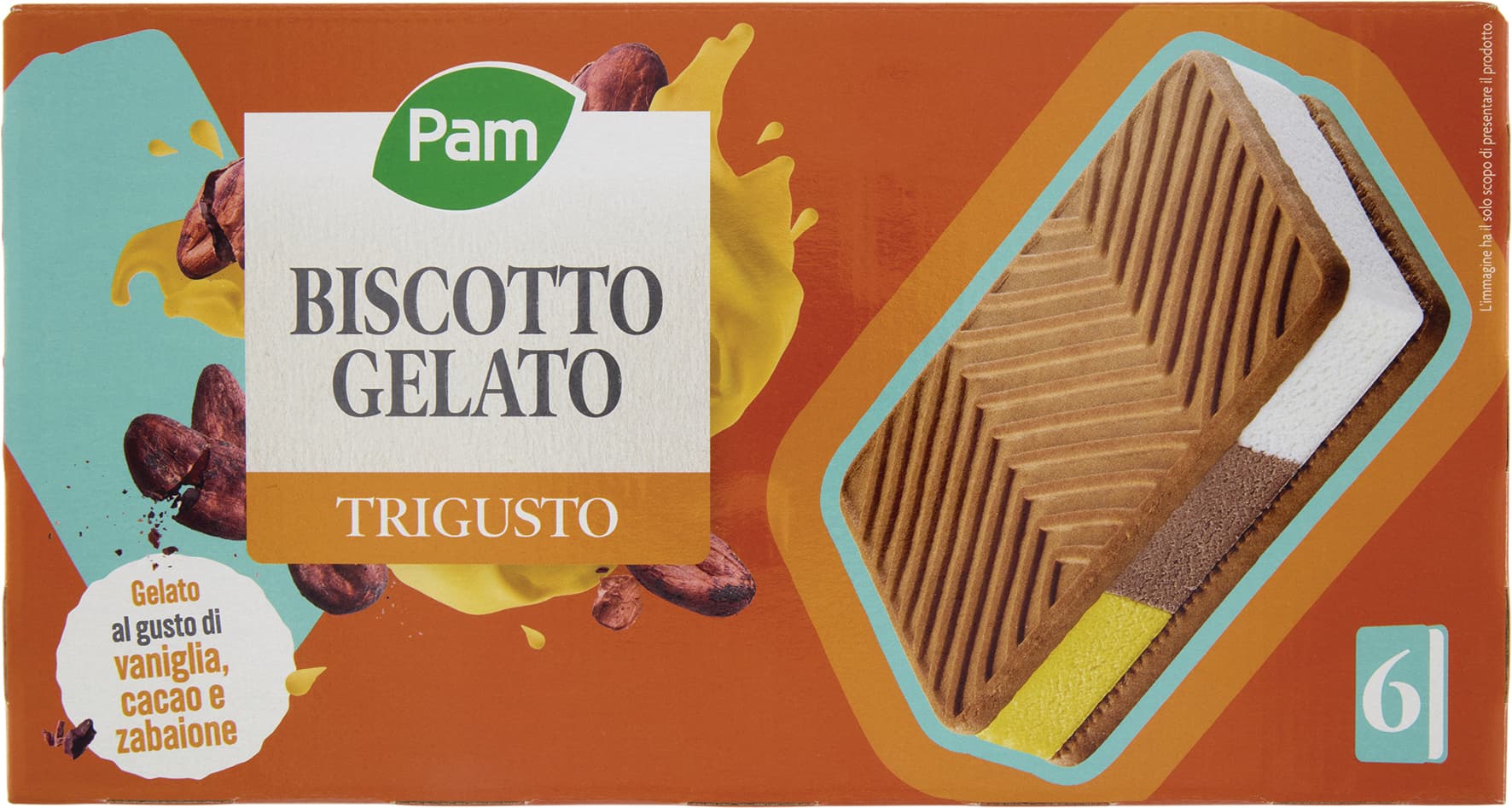 PAM Biscotto Gelato Trigusto 6 x 80 g – immagine 1