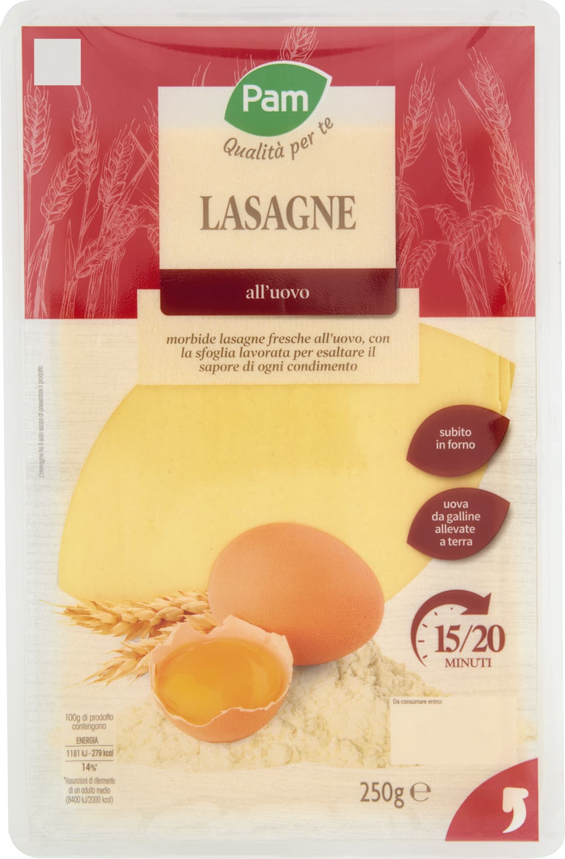 PAM Qualità per te Lasagne all'Uovo 250 g – immagine 1
