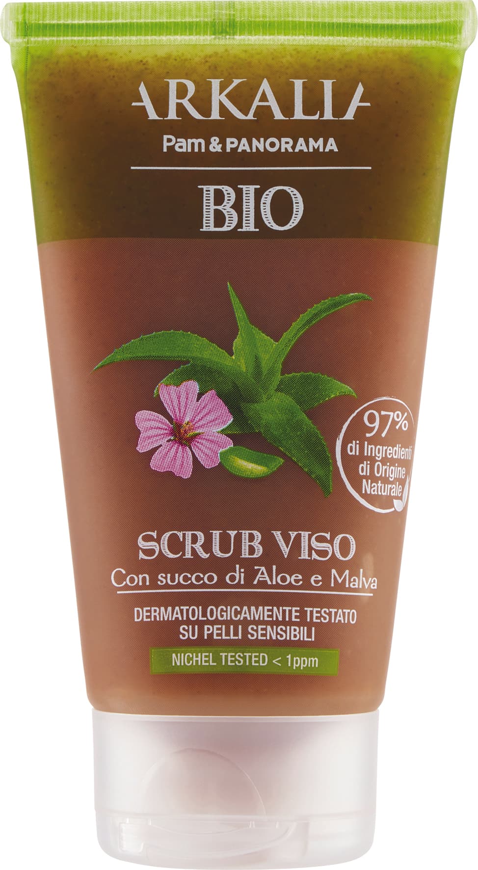 ARKALIA BIO Scrub Viso con succo di Aloe e Malva 75 ml – immagine 1