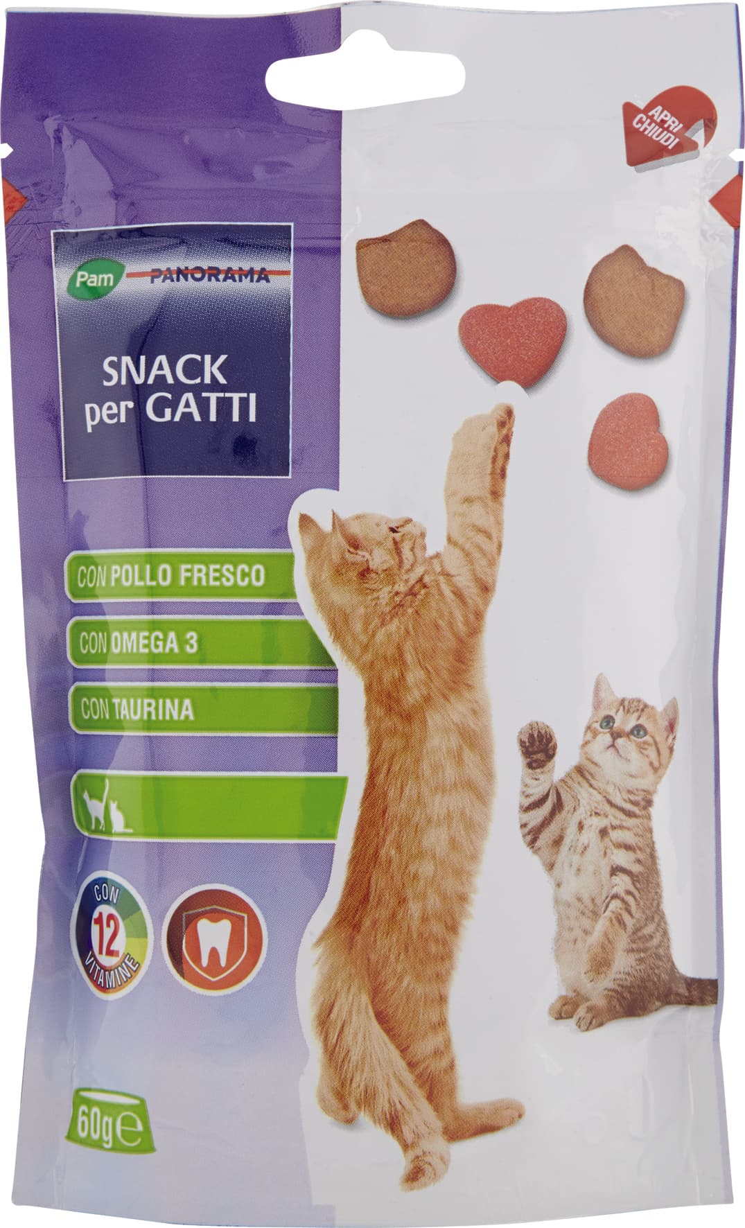 PAM PANORAMA Snack per Gatti con Pollo Fresco 60 g – immagine 1