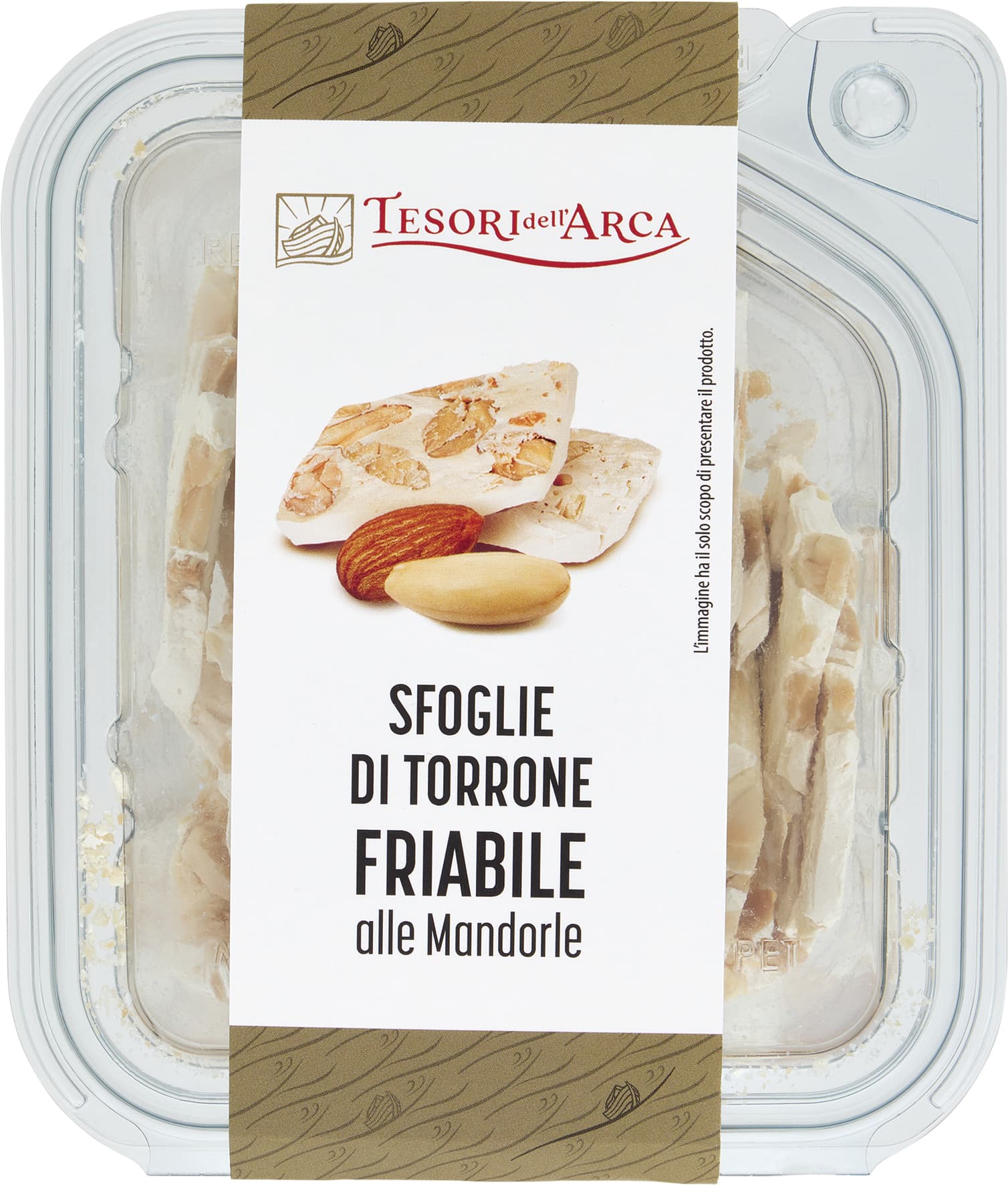 TESORI DELL'ARCA Sfoglie di Torrone Friabile alla Mandorle 150 g – immagine 1