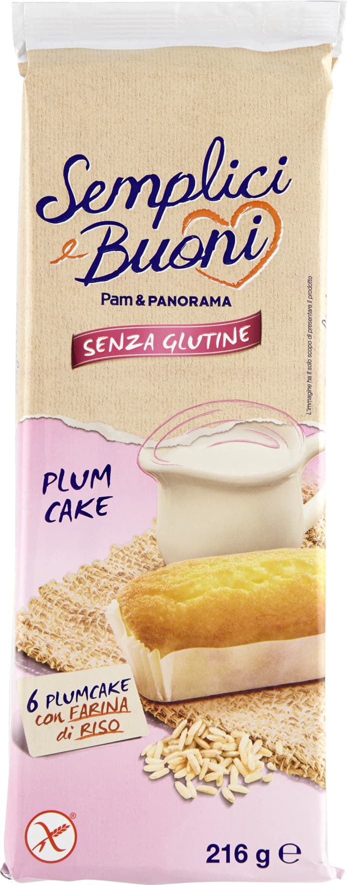 SEMPLICI E BUONI Senza Glutine Plum Cake 216g (36g x 6) – immagine 1