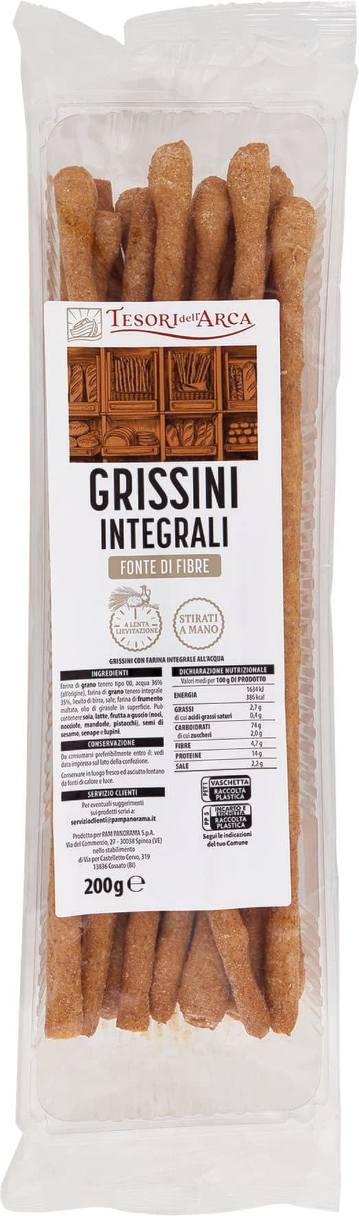 TESORI DELL'ARCA Grissini Integrali 200 g – immagine 1
