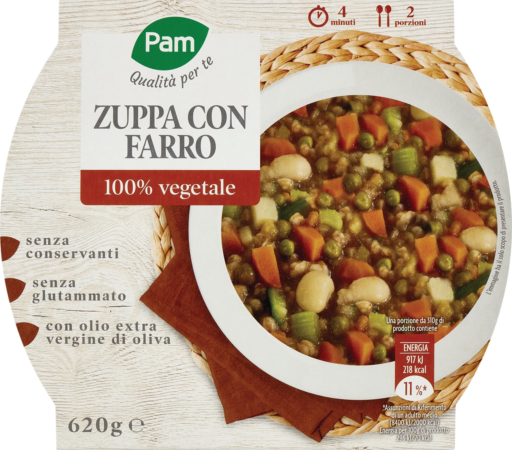 PAM Qualità per te Zuppa con Farro 620 g – immagine 1