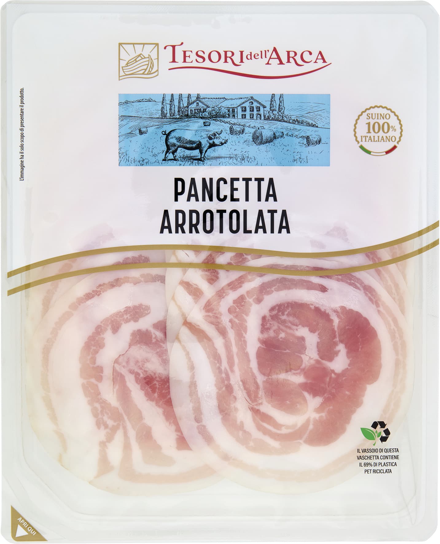 TESORI DELL'ARCA Pancetta Arrotolata 100 g – immagine 1