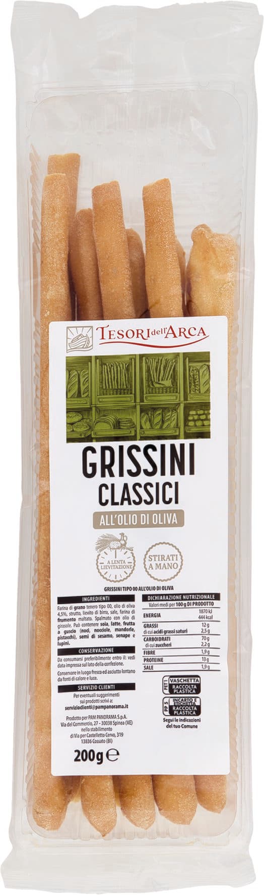 TESORI DELL'ARCA Grissini Classici 200 g – immagine 1