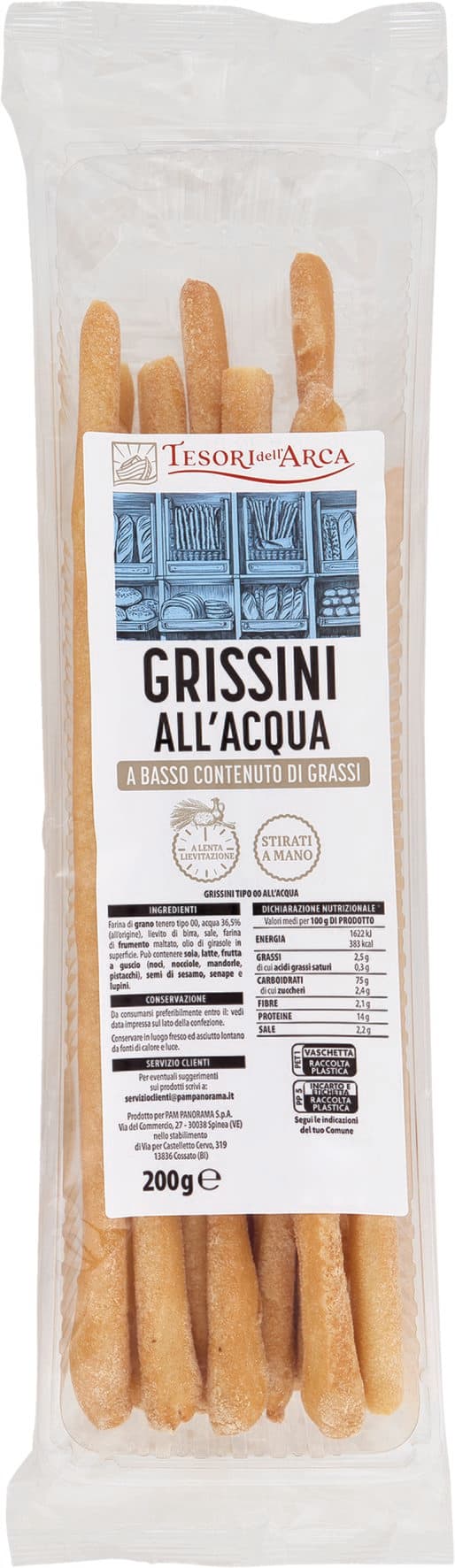 TESORI DELL'ARCA Grissini all'Acqua 200 g – immagine 1