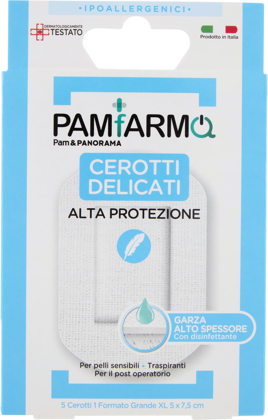 PAM PANORAMA Cerotti Alta Protezione Delicati Soffici 1 Formato Grande XL cm 5 x 7,5 5 pz – immagine 1